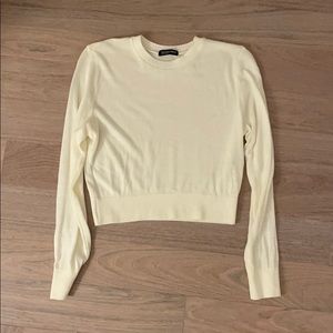 AMERICAN APPAREL Cream Cropped Sweater